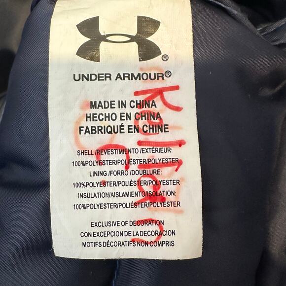 Under Armour Boys Pronto Puffer Jacket Water Repellant | Blue Versa Print | SZ 6 - Picture 9 of 10